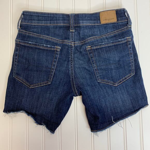 American Eagle Outfitters Pants - American Eagle Next Level Stretch Midi Jean Shorts Sz 0 Dark Wash